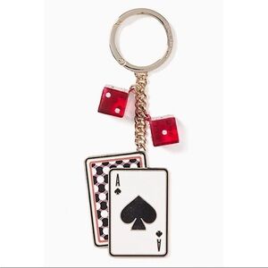 Kate Spade Lucky Draw Playing Card & Dice Keychain